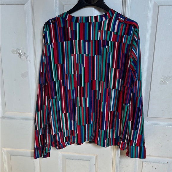Calvin Klein Multicolor Striped Blouse - Picture 2 of 3